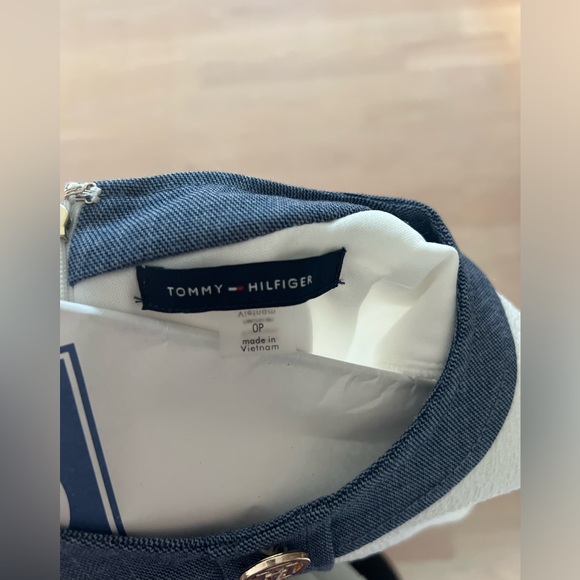 Tommy Hilfiger White Contrast Sheath Dress 0P - Picture 4 of 8